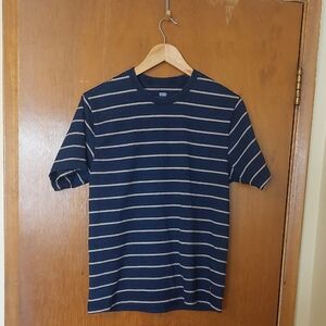 Levi's Navy Blue Striped Men's Shirt